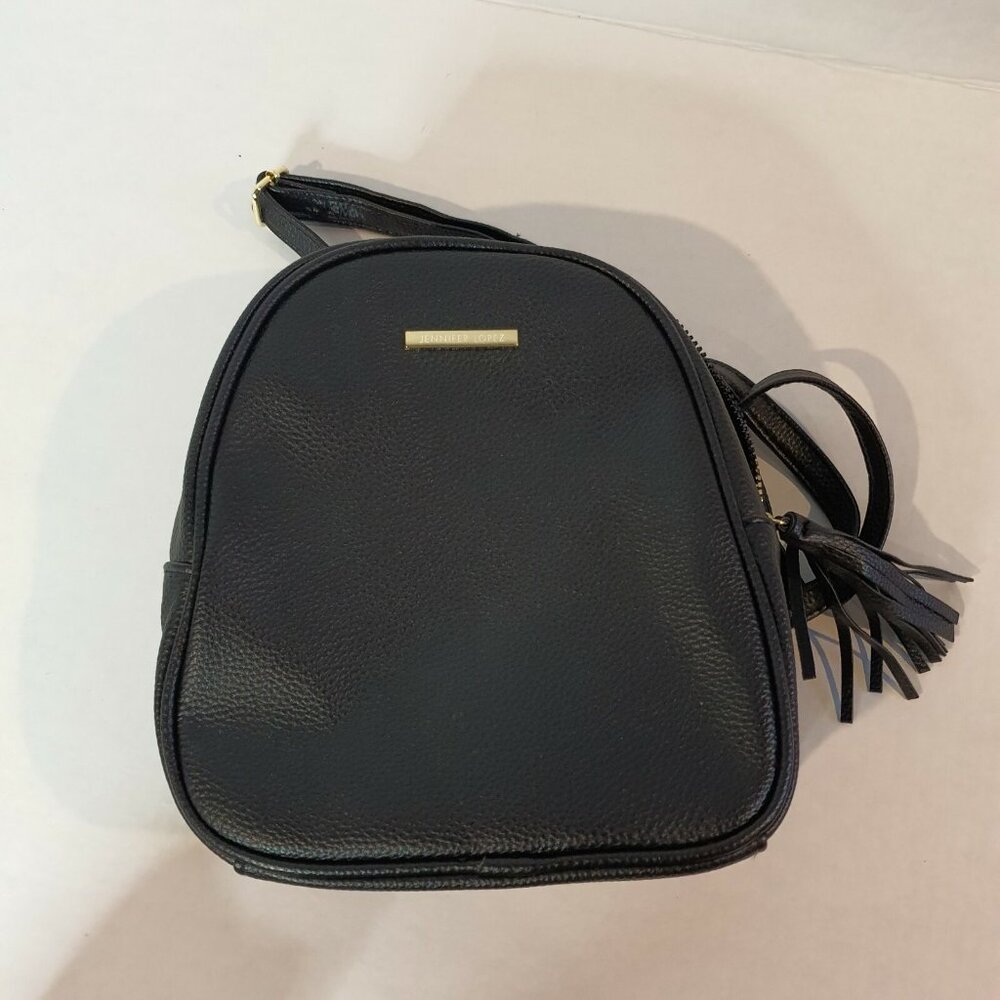 Jennifer Lopez Backpack Black Gold 9x8 Girls Bag School JLo Ladies